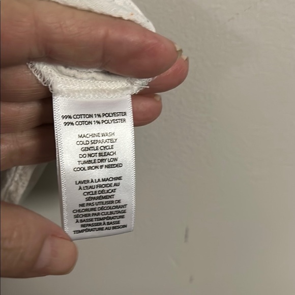 Women's White Button-Down Top - Picture 3 of 5